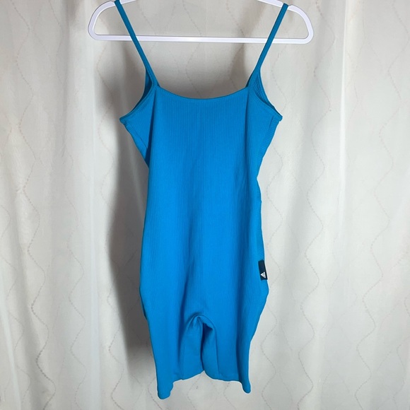 New Adidas Blue SL SU Studio Lounge Tank Jump Suit sz. small - Picture 2 of 11